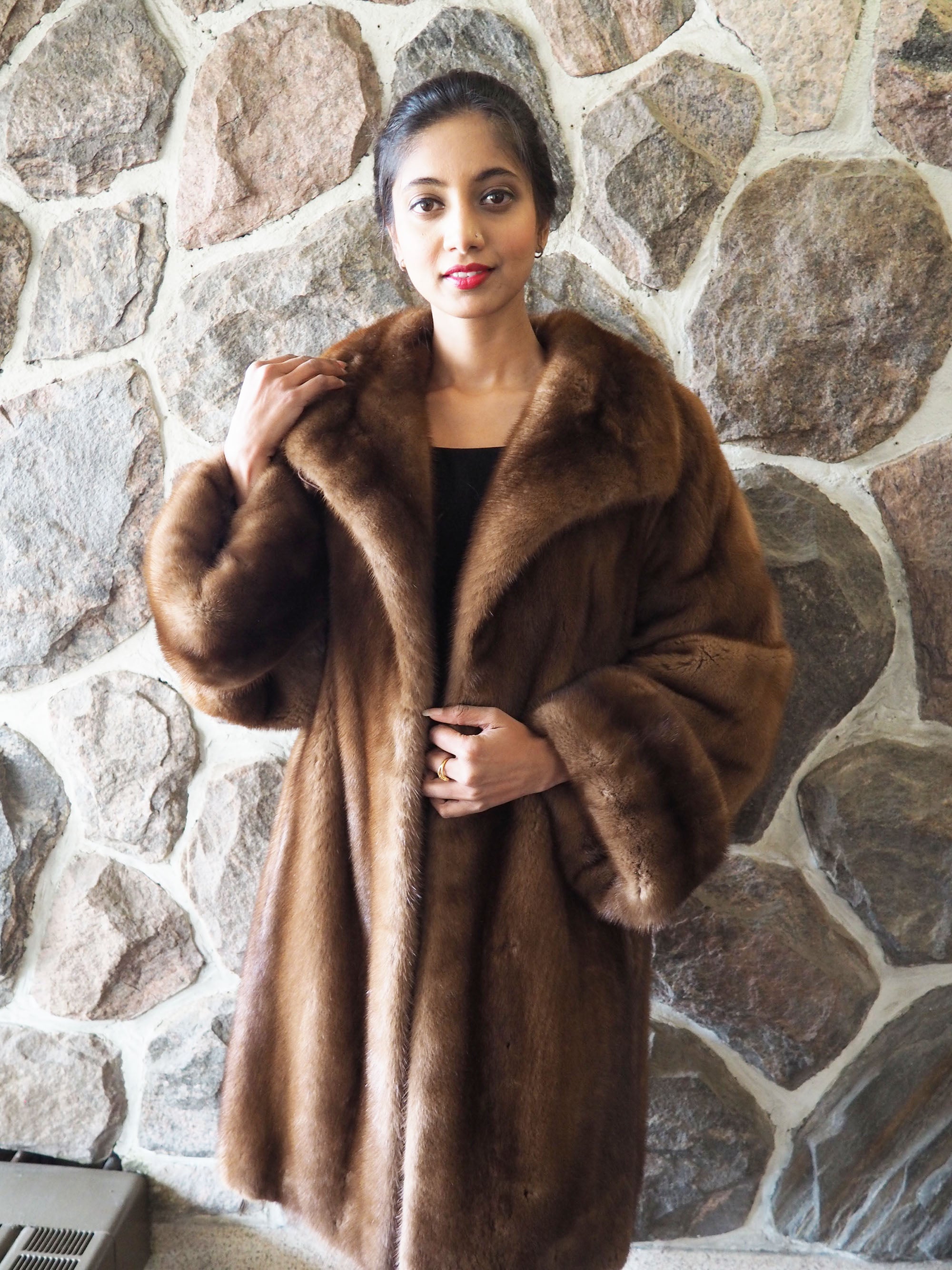 Demi Buff Lunarain Mink Fur Jacket Coat L/X (16)