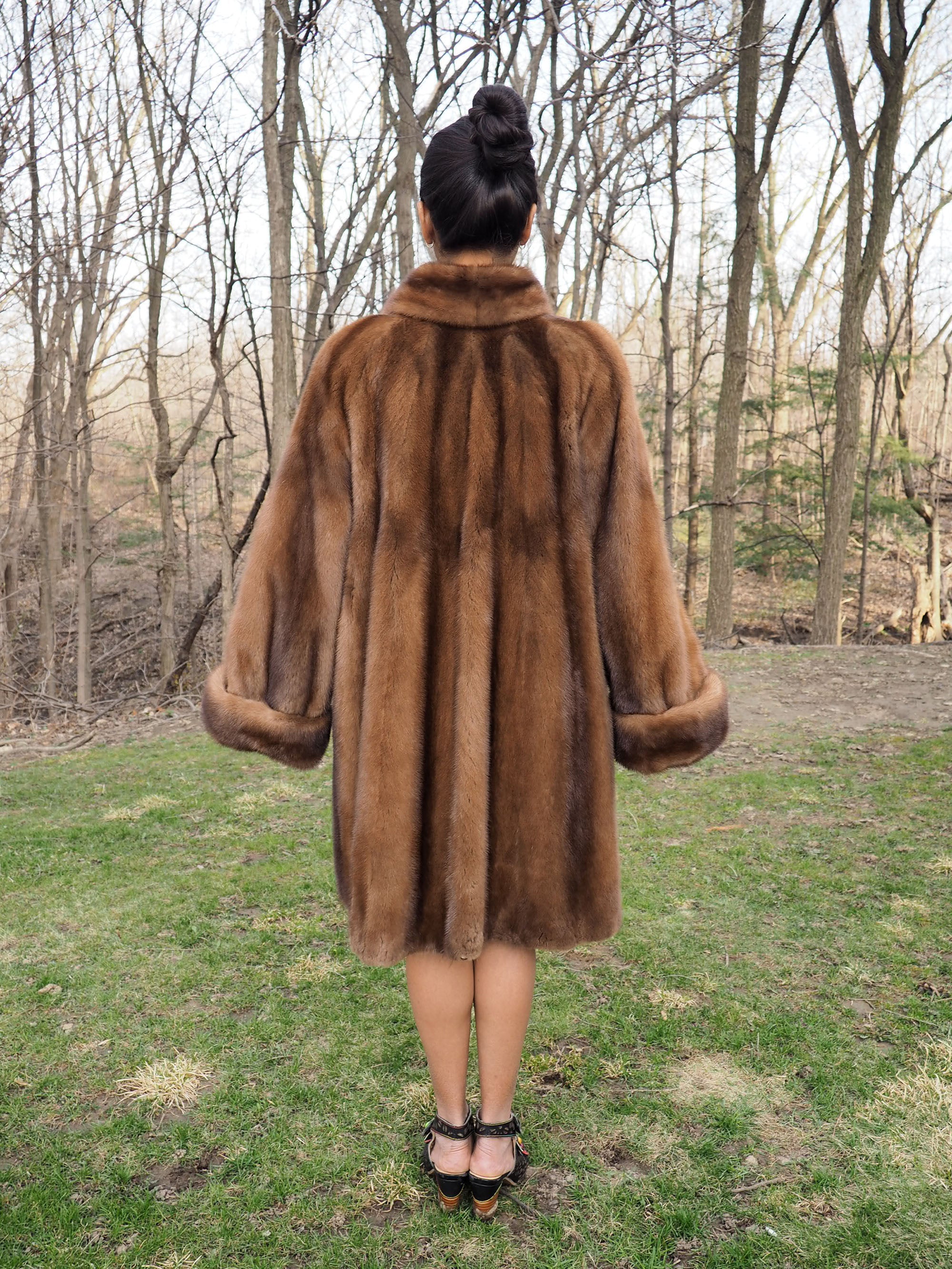 Demi Buff Lunarain Mink Fur Jacket Coat L/X (16)– Purple Shoshana Furs