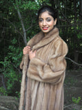 Brand New Luxurious Pastel Swing Canadian Mink Fur Coat Stroller M/L