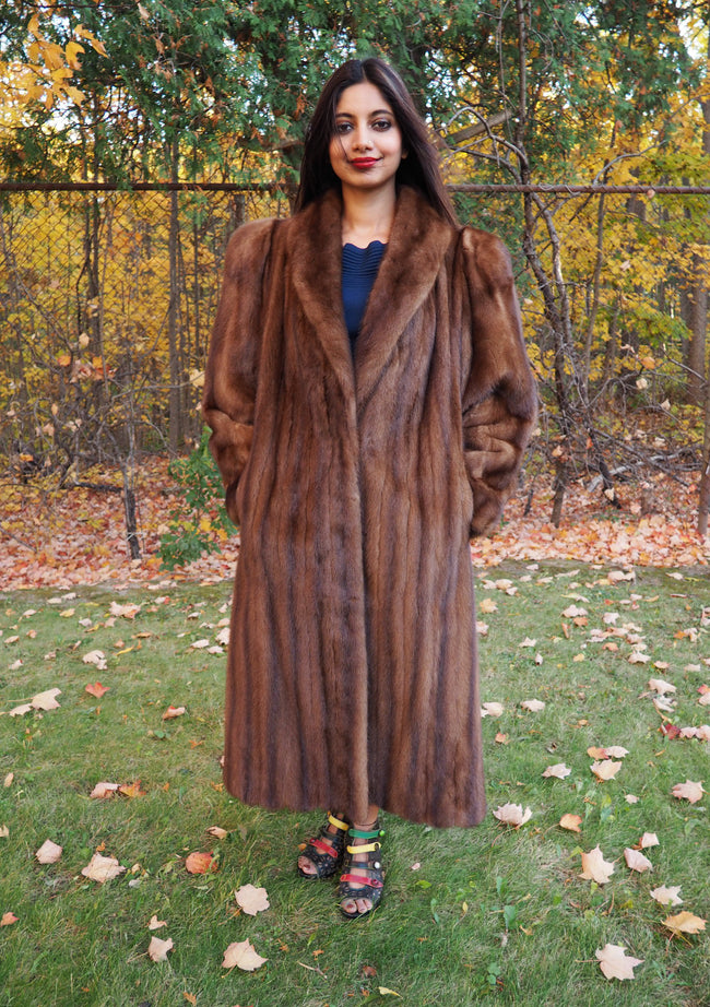 Demi Buff Lunarain Mink Fur Jacket Coat L/X (16)– Purple Shoshana Furs