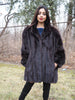 Dark Ranch Female Black Mink Fur Jacket Coat L/XL