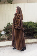 Demi Buff Lunarain Female Mink Fur Jacket Coat L/XL 52" Long
