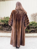 Demi Buff Lunarain Female Mink Fur Jacket Coat L/XL 52" Long