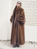 Demi Buff Lunarain Female Mink Fur Jacket Coat L/XL 52" Long